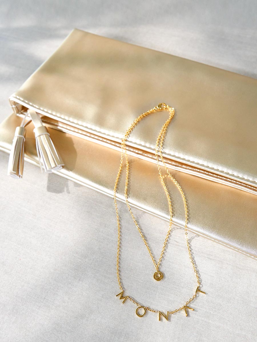 MONAT Layered 18k Gold Necklace