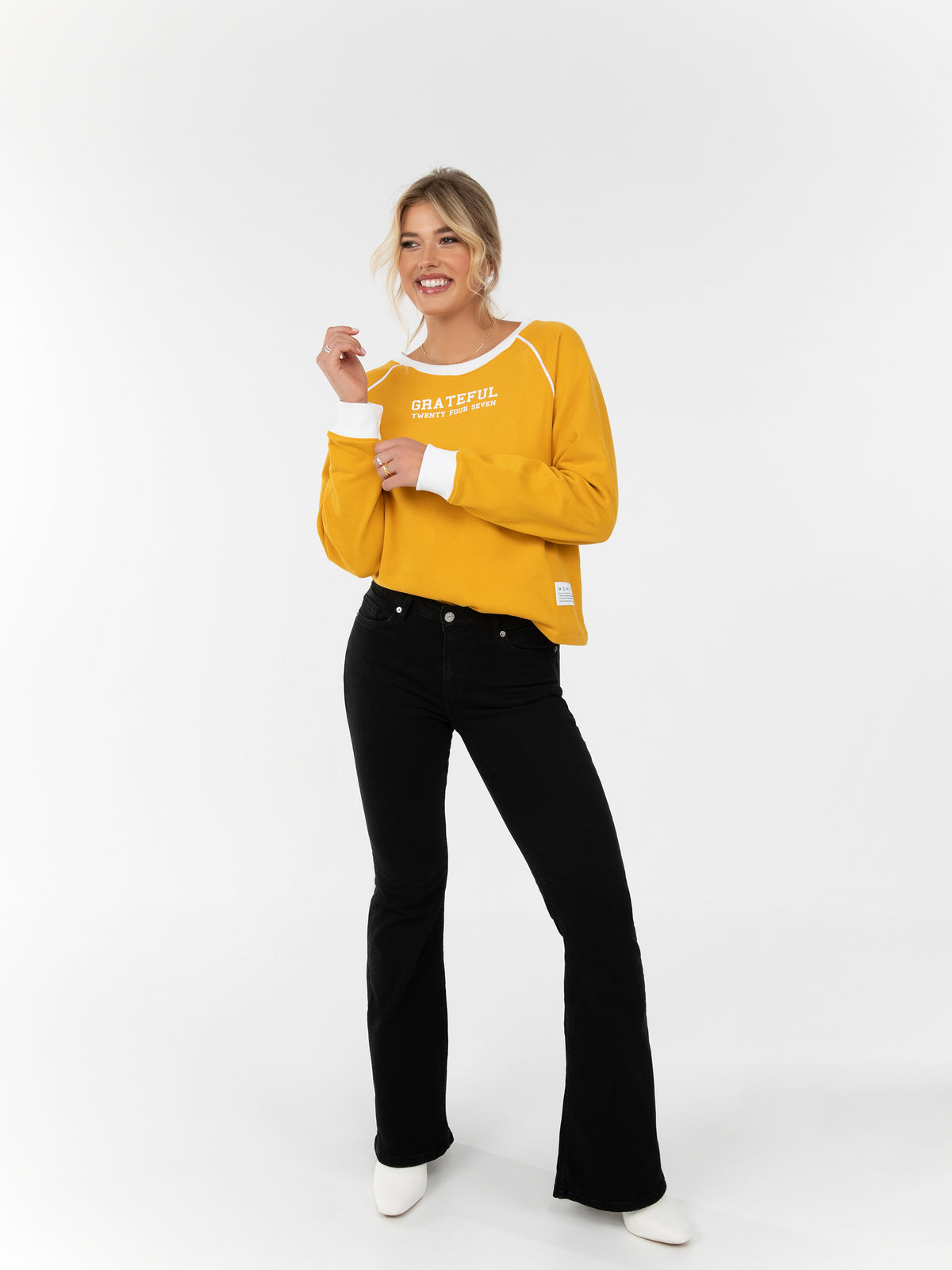 MONAT Grateful Sweatshirt- Gold