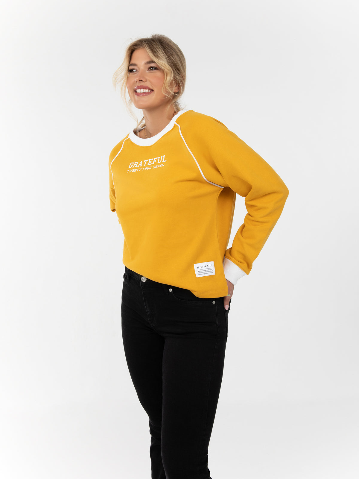 MONAT Grateful Sweatshirt- Gold