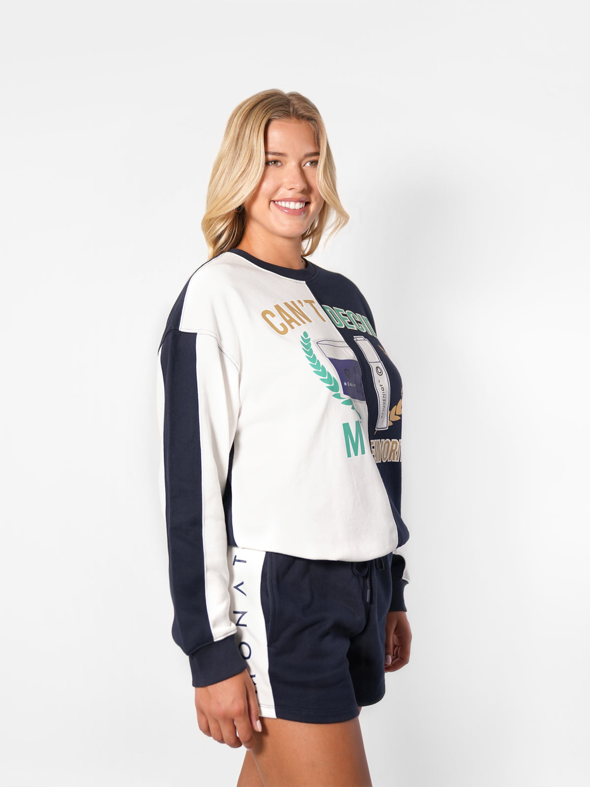 MONAT PRODUCT PIECED SWEATSHIRT