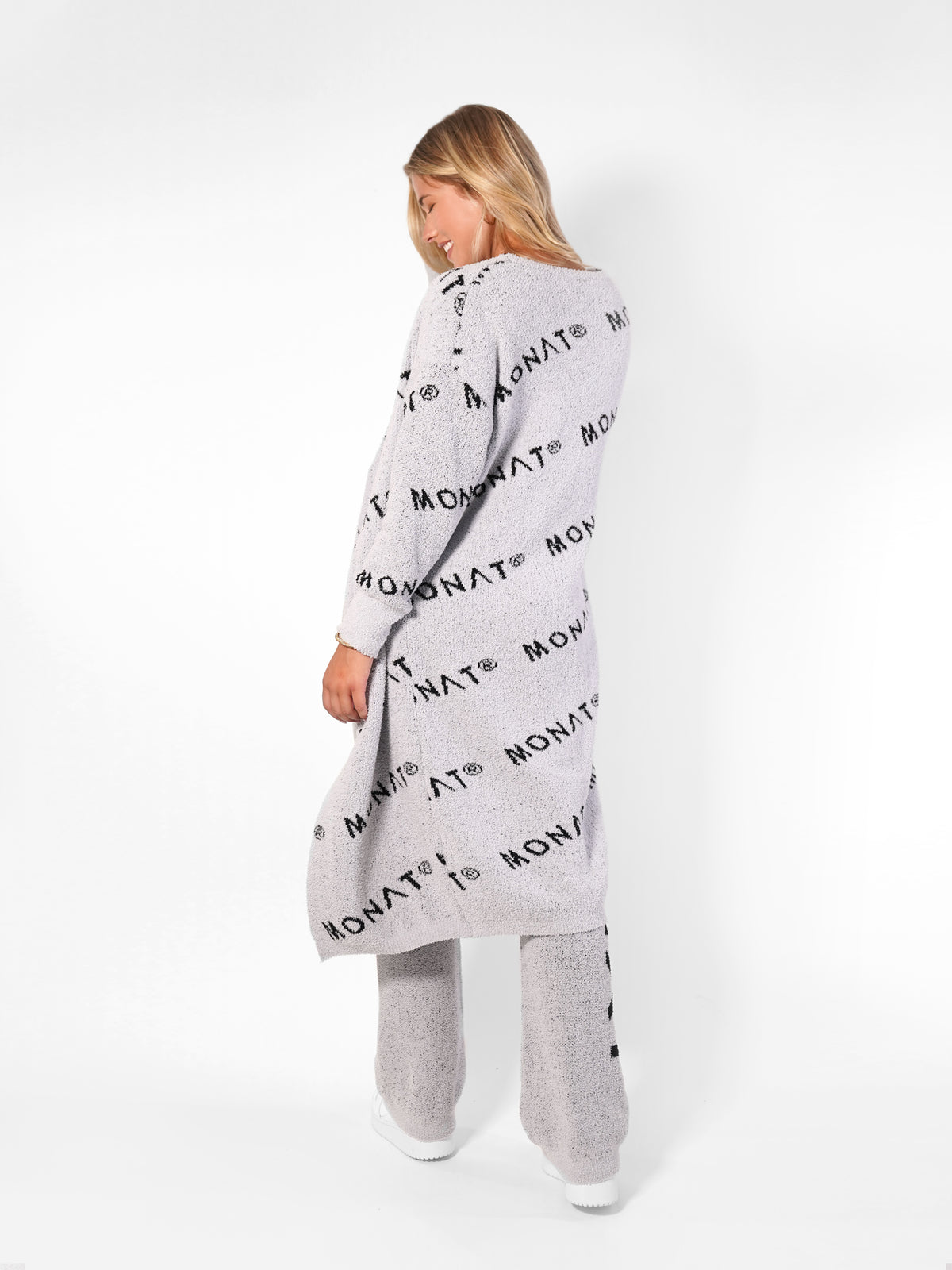 MONAT Gray Fuzzy Cardigan