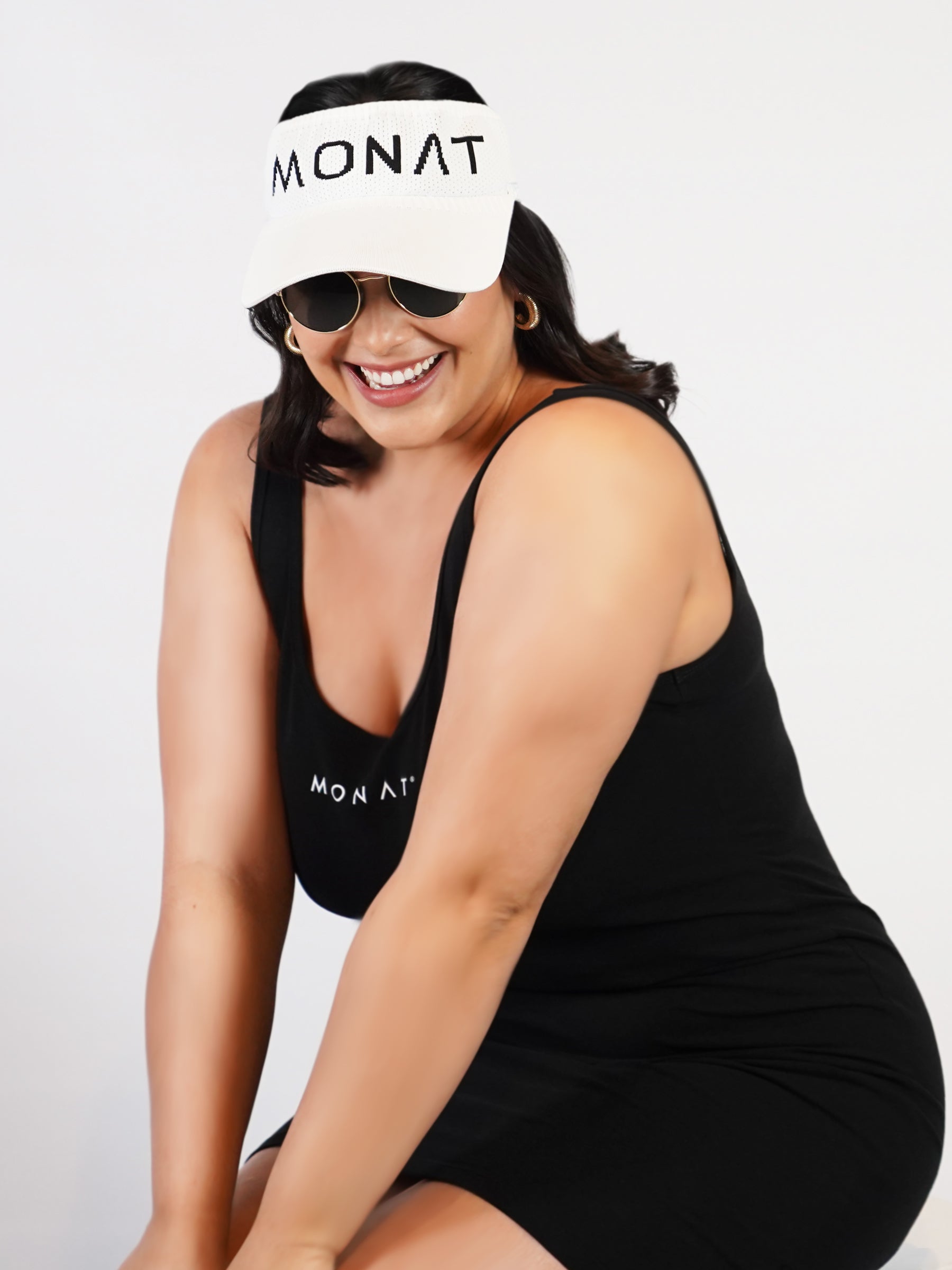 MONAT Knit Visor-White
