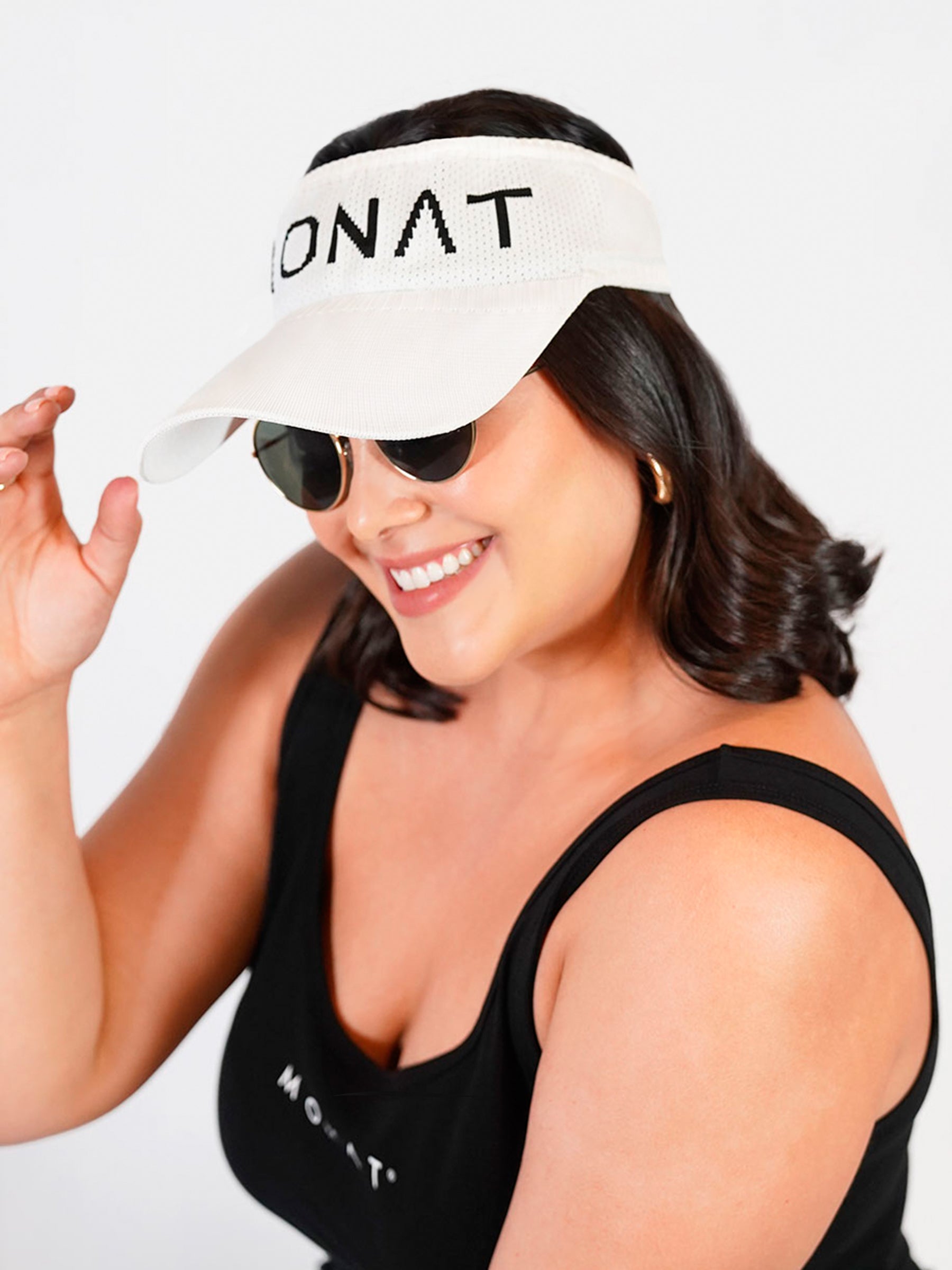 MONAT Knit Visor-White