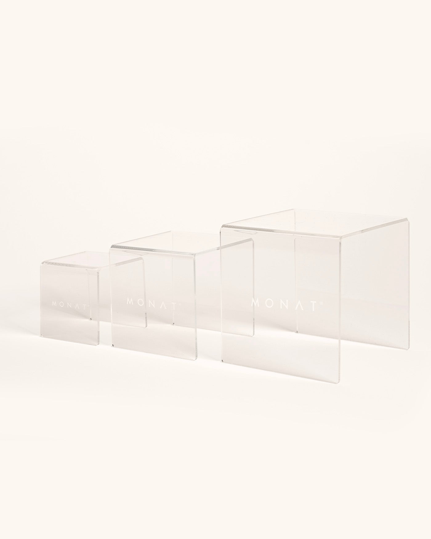 MONAT Acrylic Product Stands 3-pack