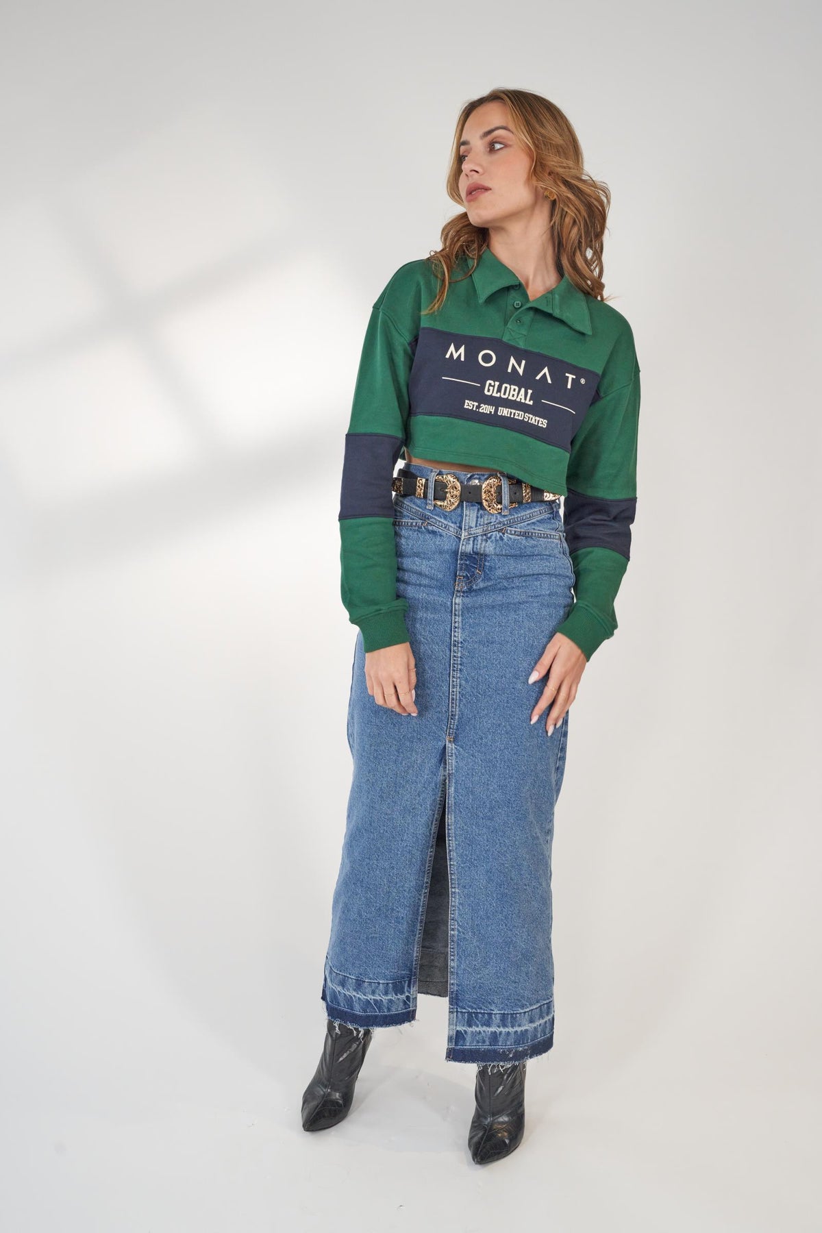 MONAT GLOBAL CROPPED RUGBY POLO