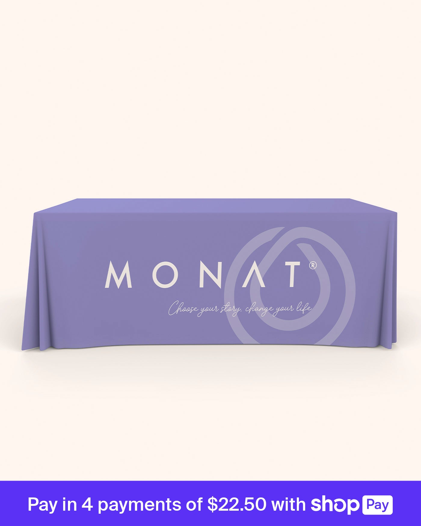 PURPLE MONAT LOGO TABLECLOTH