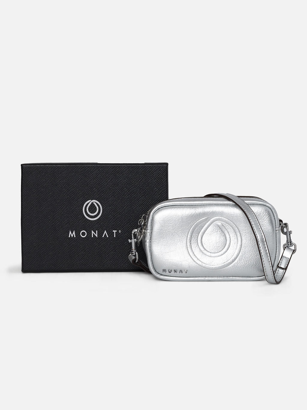 MONAT CROSS BODY BAG -Silver