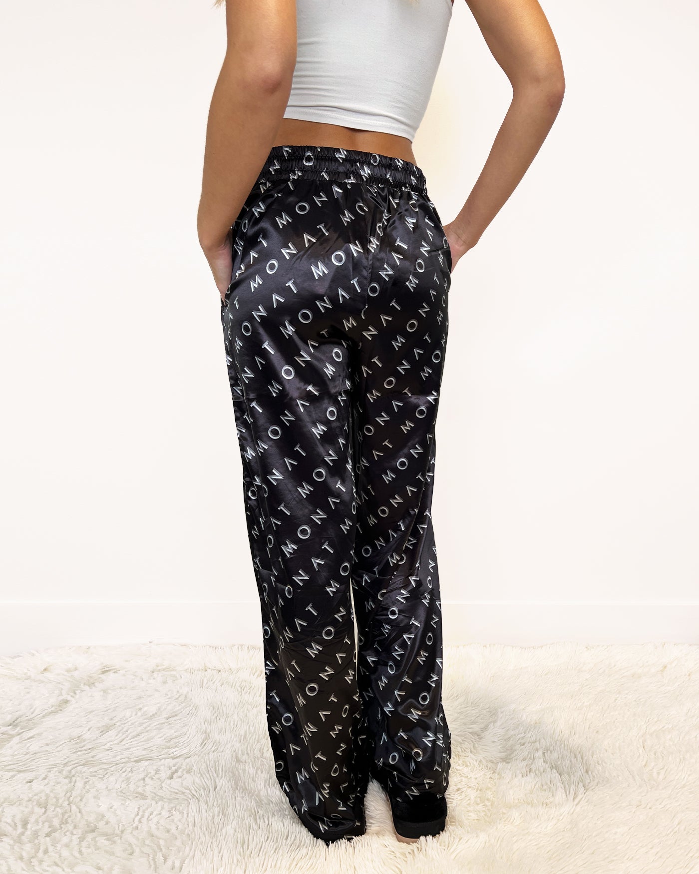 MONAT SATIN ALL OVER PRINT PANT