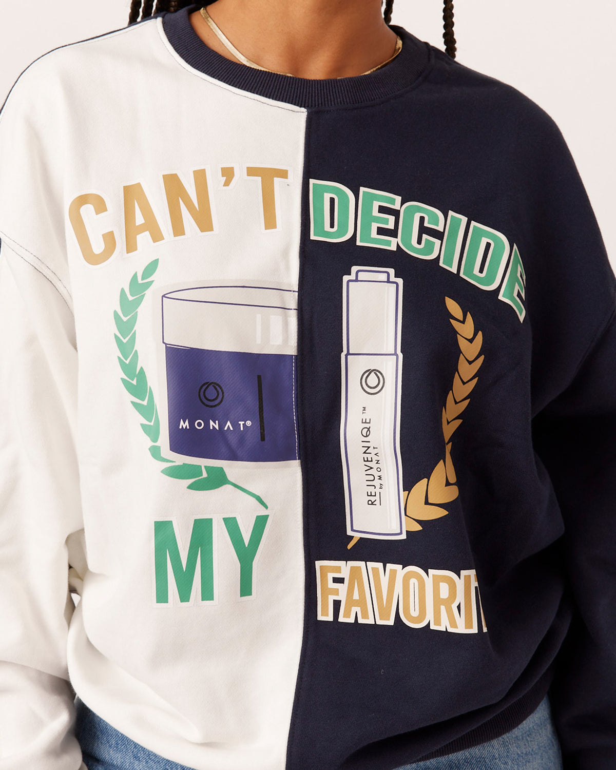 MONAT PRODUCT PIECED SWEATSHIRT