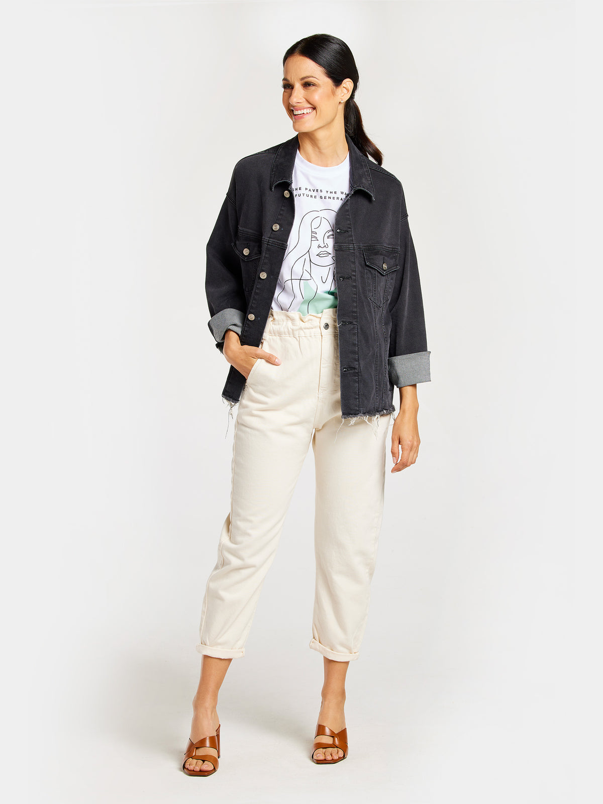 MONAT Denim Jacket with Crystals
