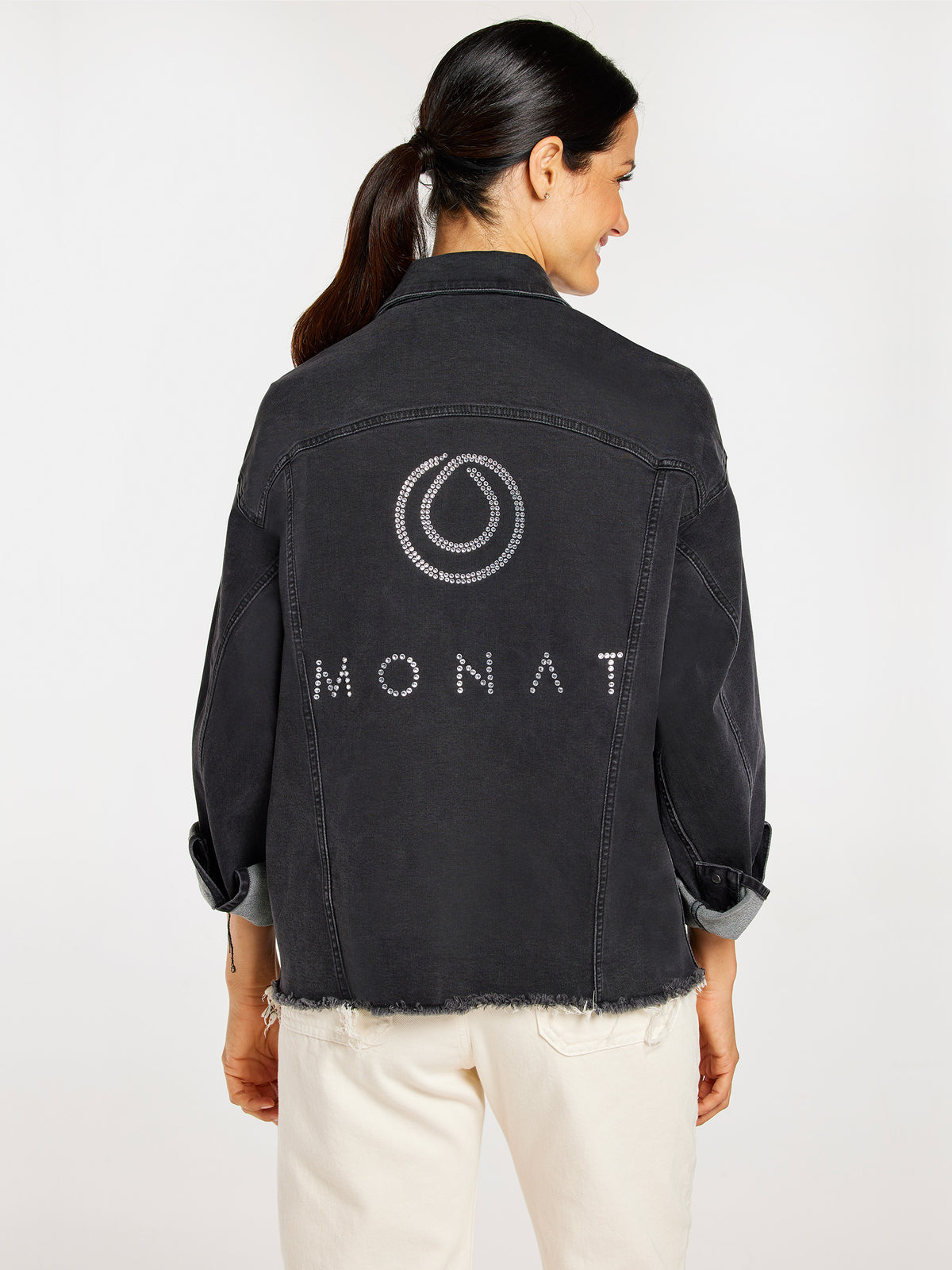 MONAT Denim Jacket with Crystals