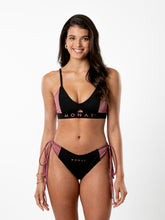 MONAT PIECED ADJUSTABLE V-NECK SWIM TOP