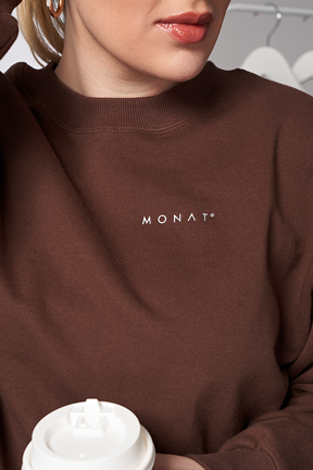 MONAT Chocolate Brown Crewneck