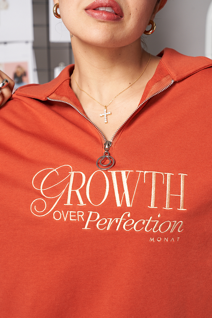 Growth Over Perfection ¾ Sweater