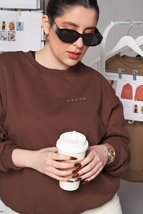 MONAT Chocolate Brown Crewneck