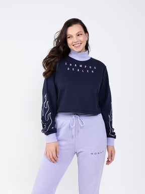 MONAT Two Tone Crop Mockneck