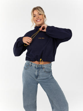 MONAT Mock Neck Crop Sweatshirt