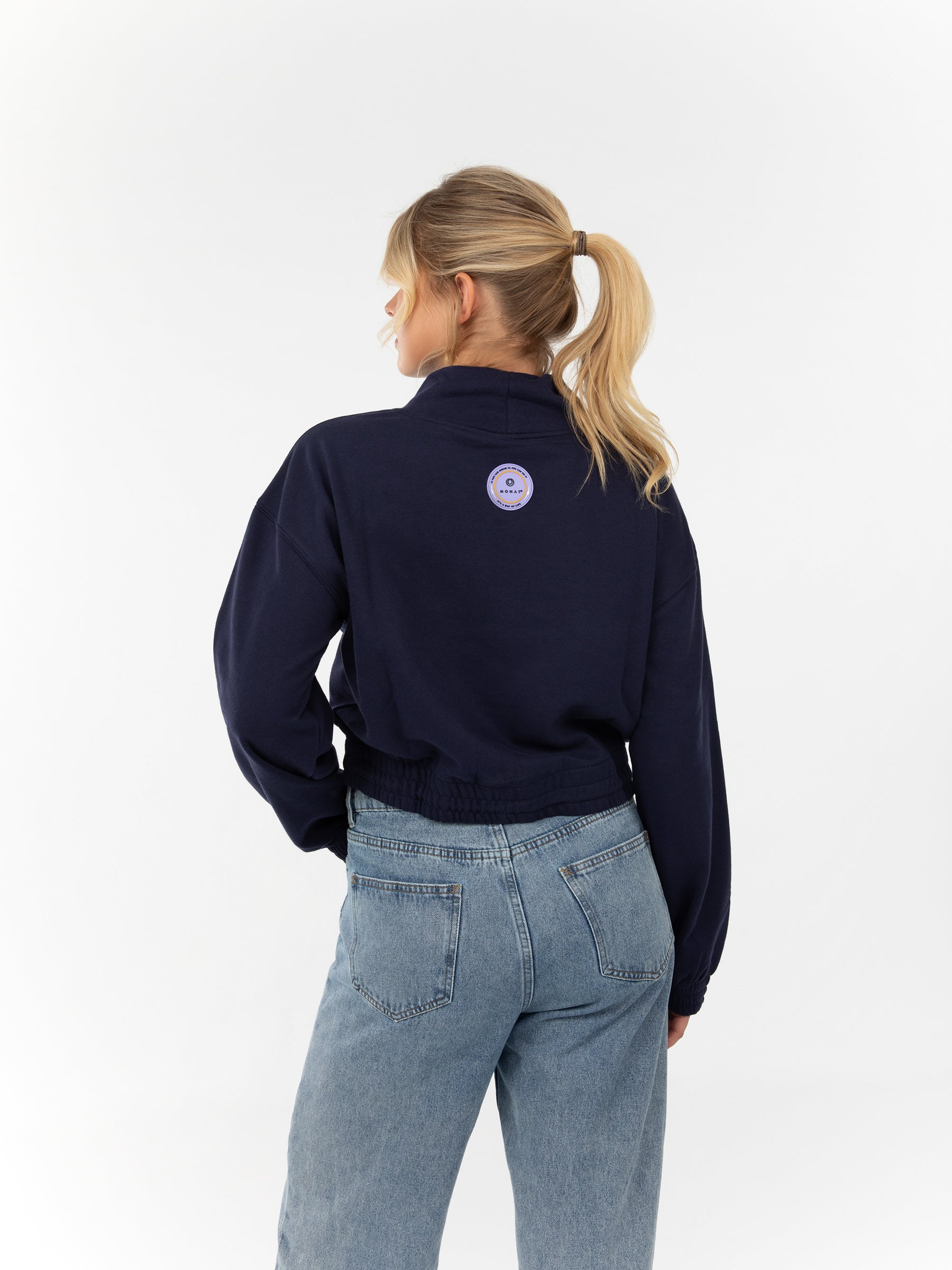 MONAT Mock Neck Crop Sweatshirt