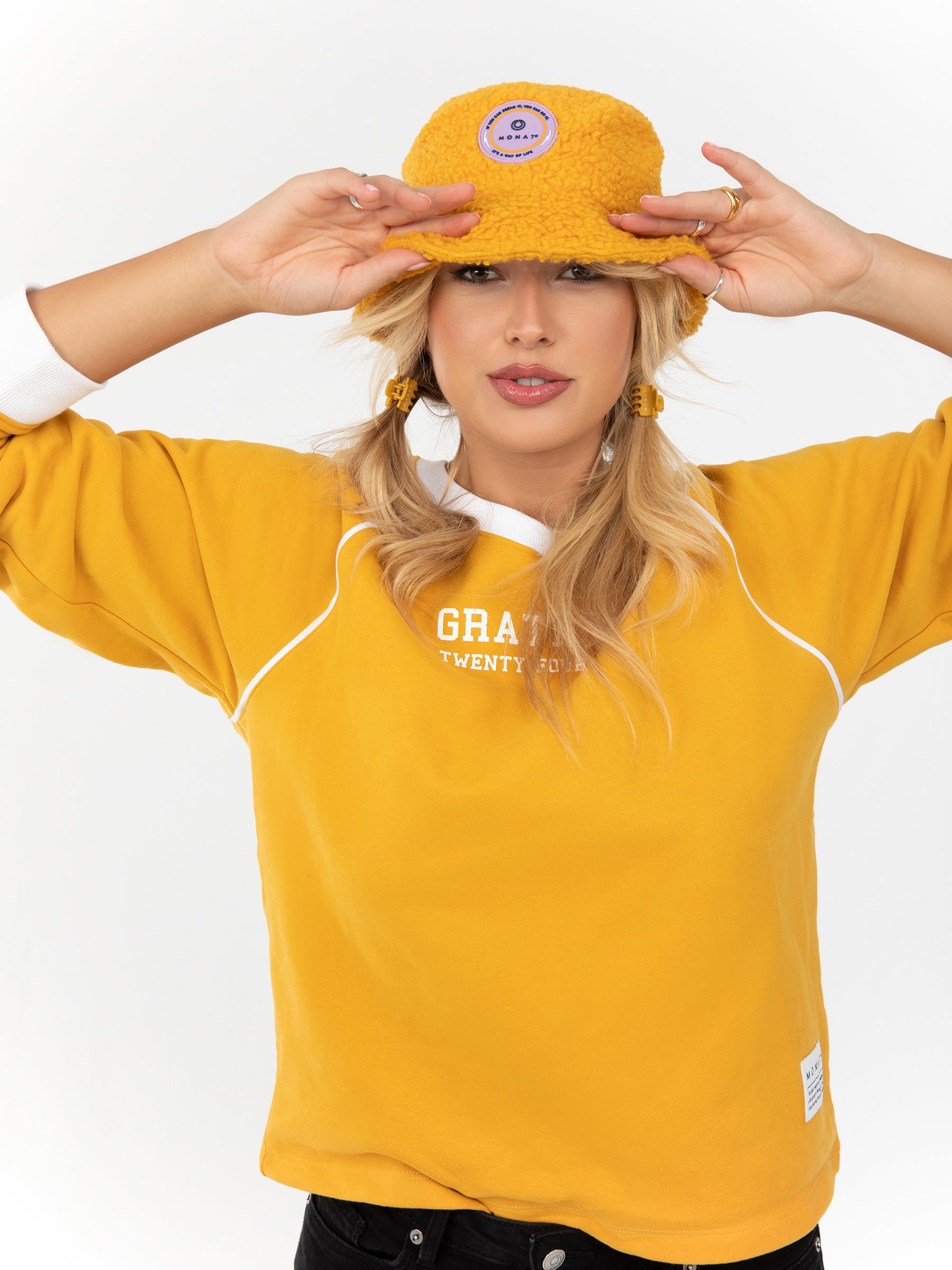 MONAT Grateful Sweatshirt- Gold
