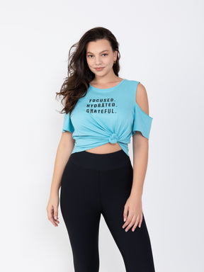 MONAT Mindset Cold Shoulder Top
