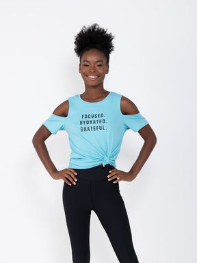 MONAT Mindset Cold Shoulder Top