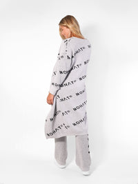 MONAT Gray Fuzzy Cardigan