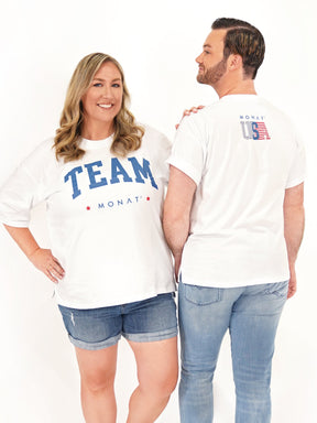 TEAM MONAT OVERSIZED WHITE TEE