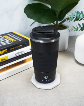 Black Insulated Travel Coffee Mug