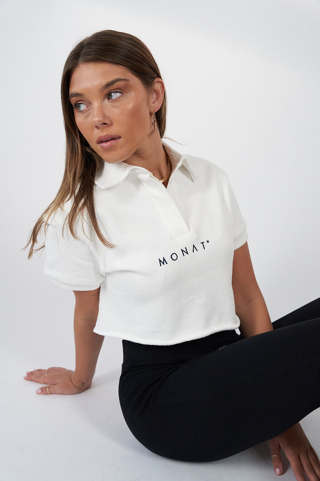 MONAT Polo Crop Top