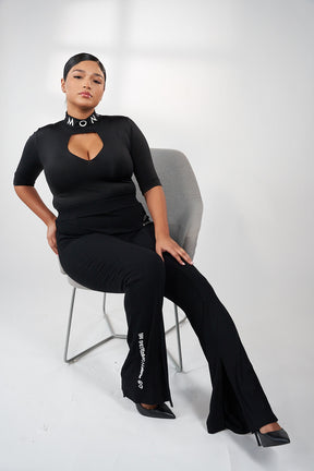 MONAT BLACK FLARE PANT