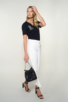 MONAT Black V-Neck
