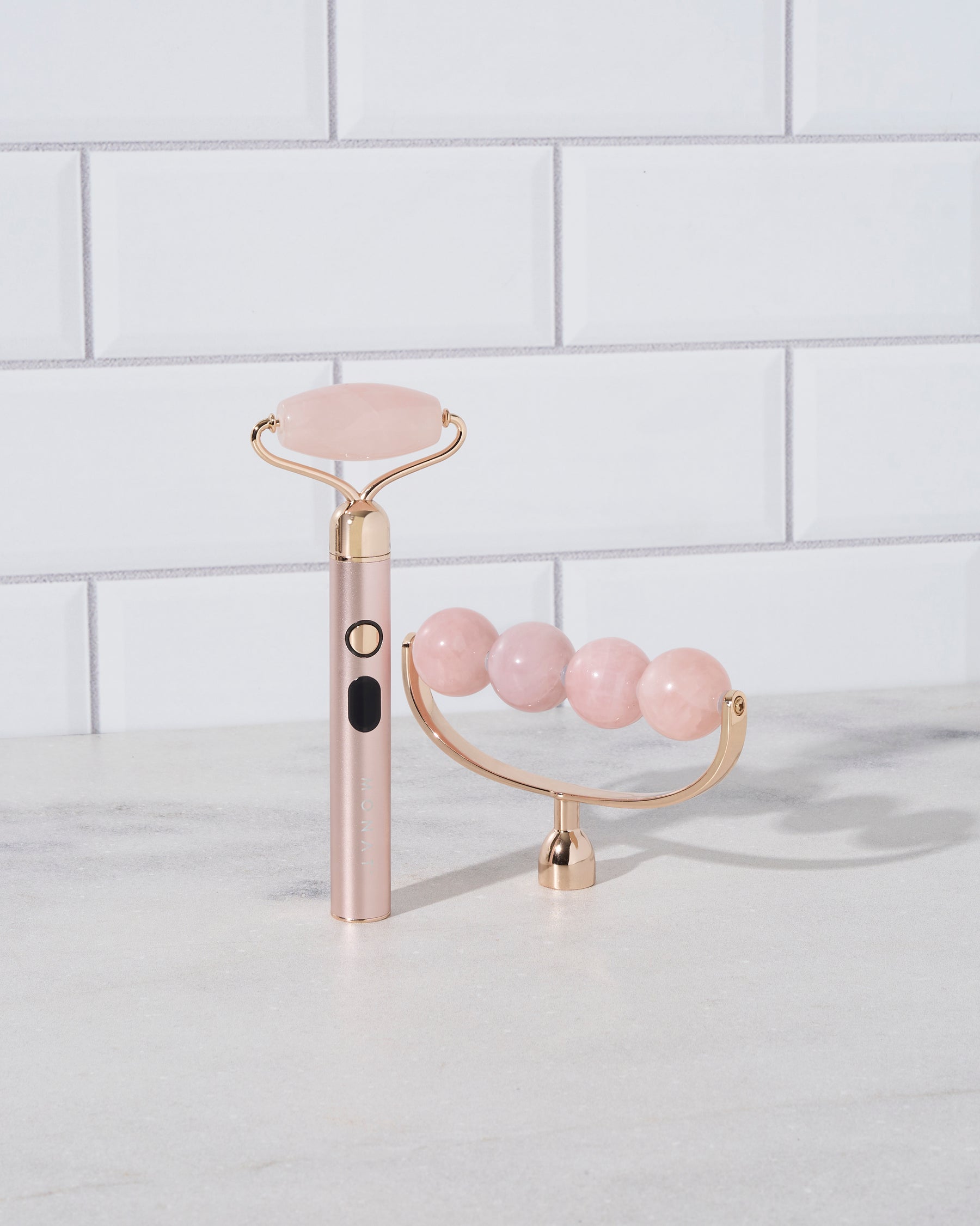 MONAT Rose Quartz Massaging Roller