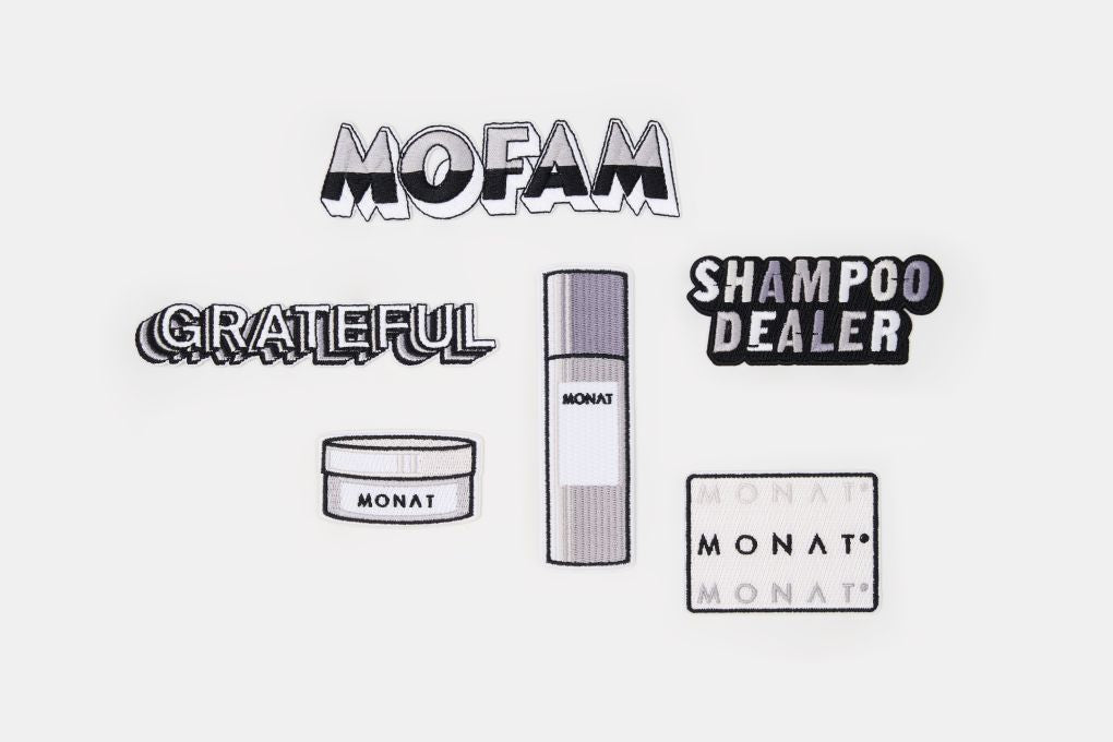 MONAT IRON-ON PATCHES BLACK- 6 PACK