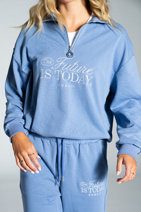 The Future Is Today - 3/4 Zip Sweater