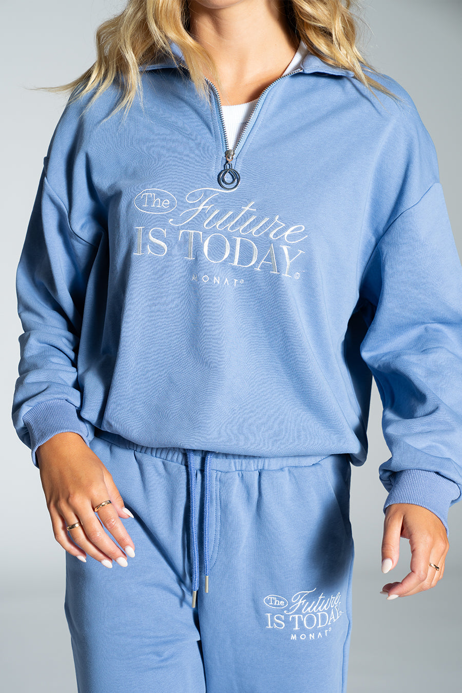 The Future Is Today - 3/4 Zip Sweater