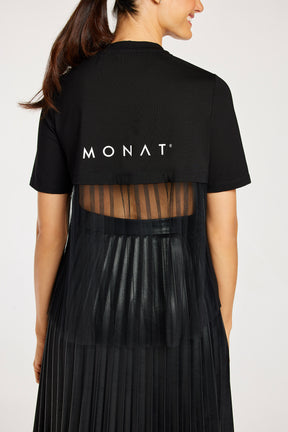 MONAT  Purpose Tee with Tulle Back