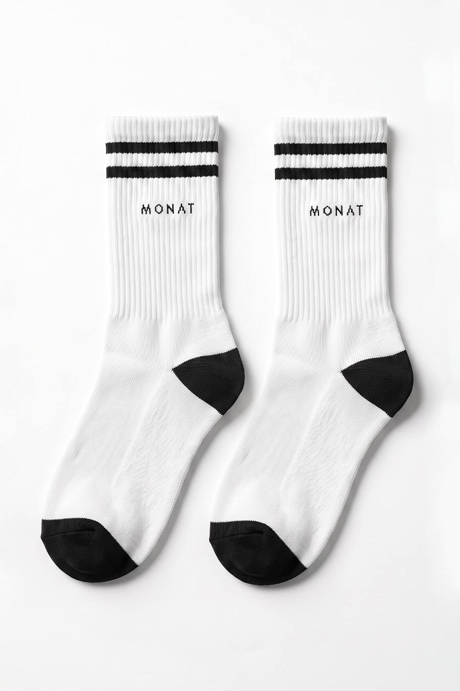 MONAT WHITE CREW SOCKS