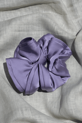 Purple Satin Scrunchie