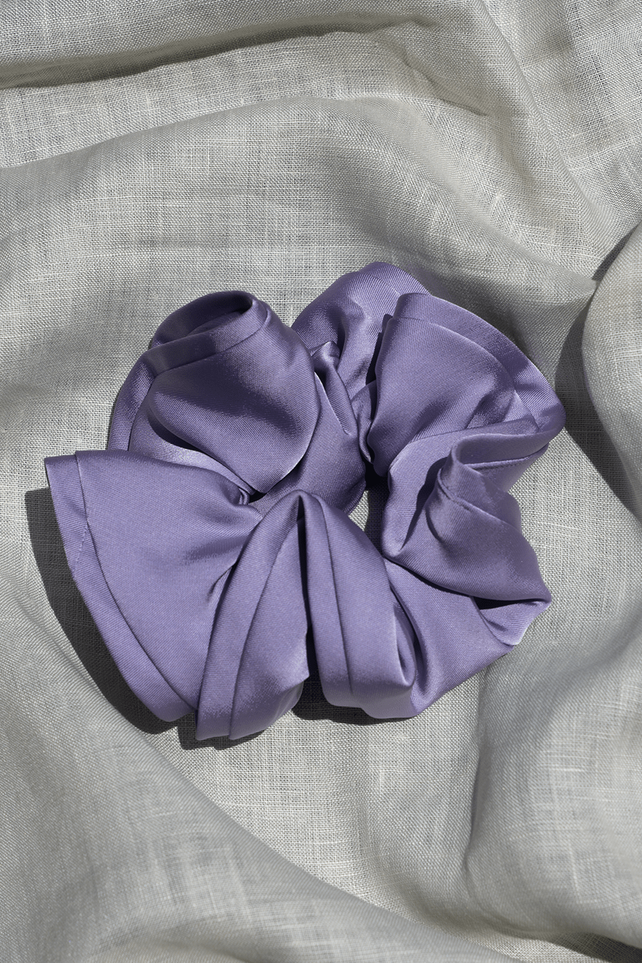 Purple Satin Scrunchie