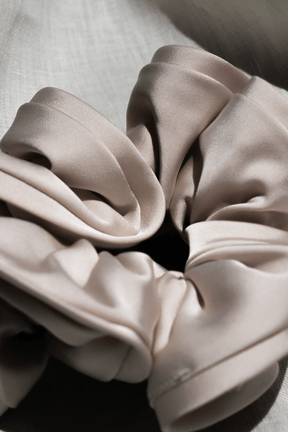 Cream Satin Scrunchie