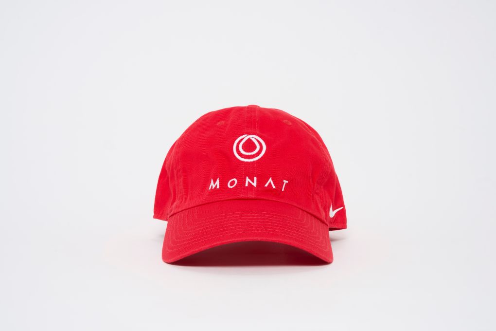 MONAT NIKE HAT - RED WITH MONAT LOGO