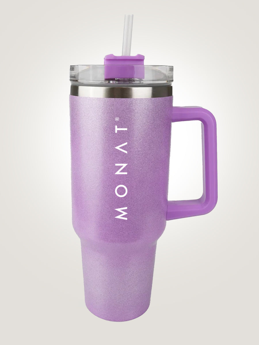 MONAT Purple Glitter Tumbler (40 oz)