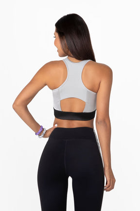 MONAT Silver Scoop Sports Bra