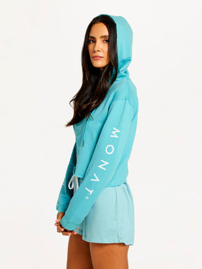MONAT Crop Hoodie with Chenille Oil Drop