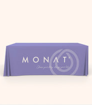 PURPLE MONAT LOGO TABLECLOTH