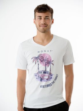 MONAT HERE COMES THE FAMILY TEE V-NECK