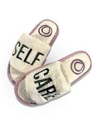 MONAT Self Care Fluffy Slippers - Purple & Gree