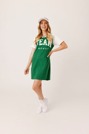 TEAM MONAT V-NECK T-SHIRT DRESS