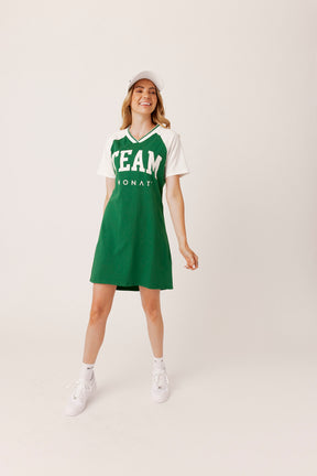 TEAM MONAT V-NECK T-SHIRT DRESS