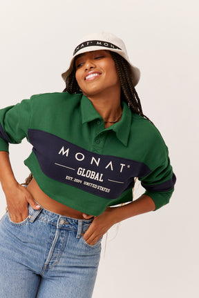MONAT GLOBAL CROPPED RUGBY POLO